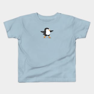 Penguin doing a yoga pose Kids T-Shirt